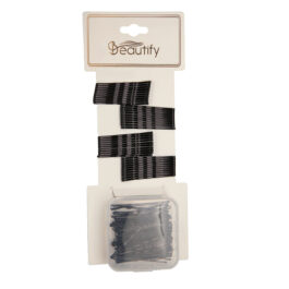 80pc 4.5 cm black bobby pins (glossy & matt)
