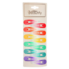 12pc gradient color round head snap clips (glossy & matt)