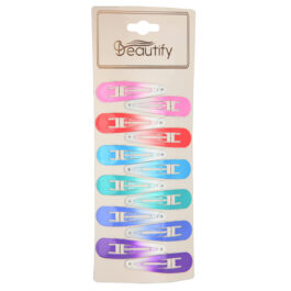 12pc gradient color round head snap clips (glossy & matt)