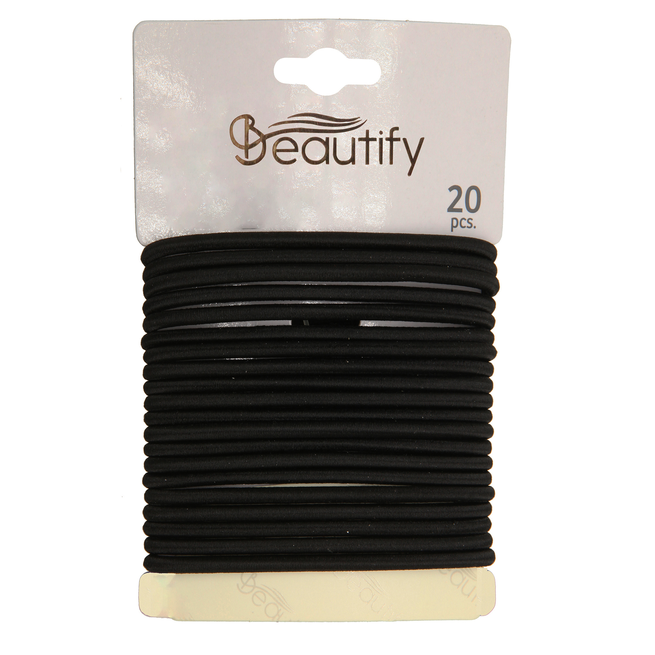 20pcs 4mm all black extra longmetal-free elastics