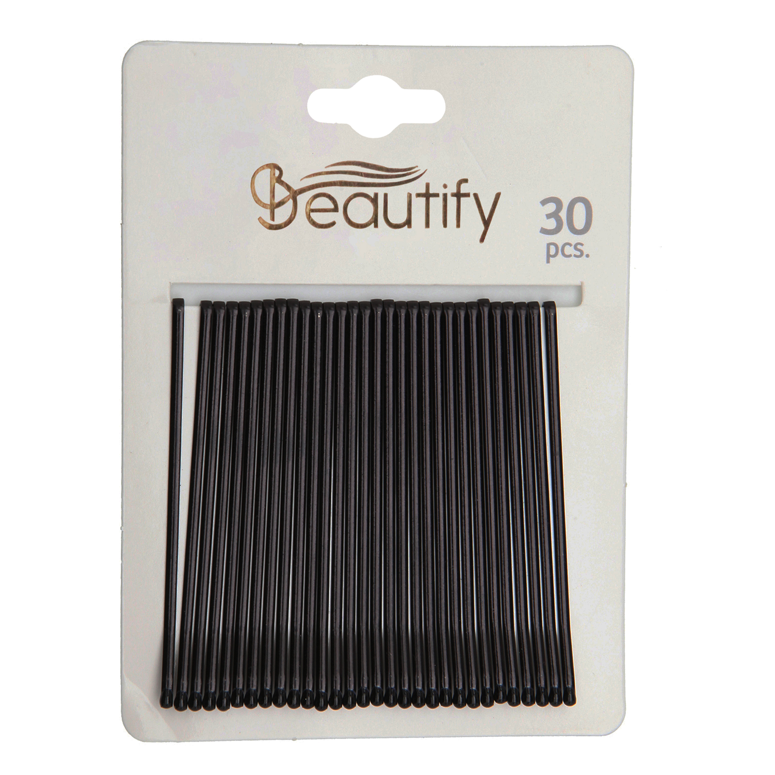 30pcs 6cm flat black bobby pins