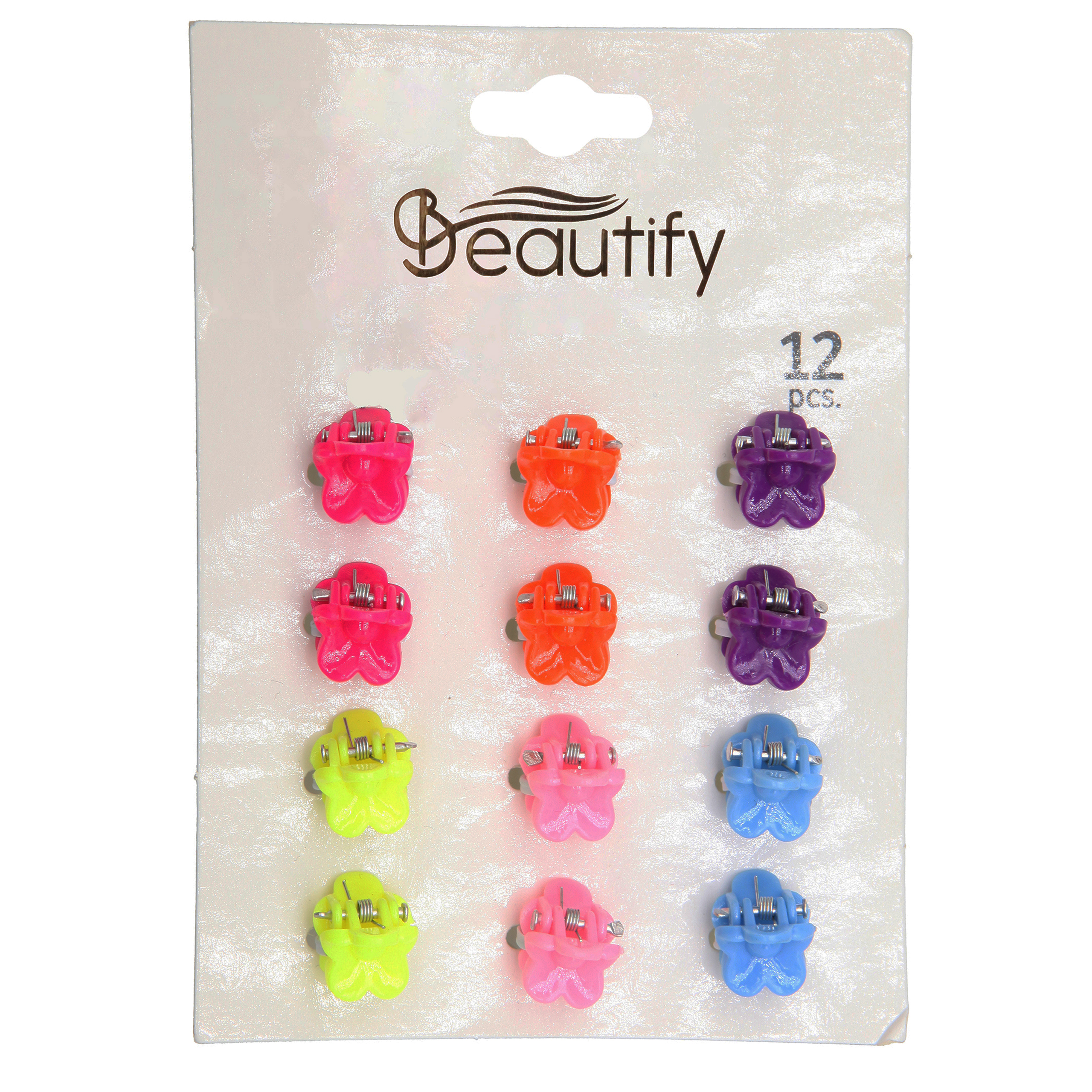 12pcs mini floral clips for children