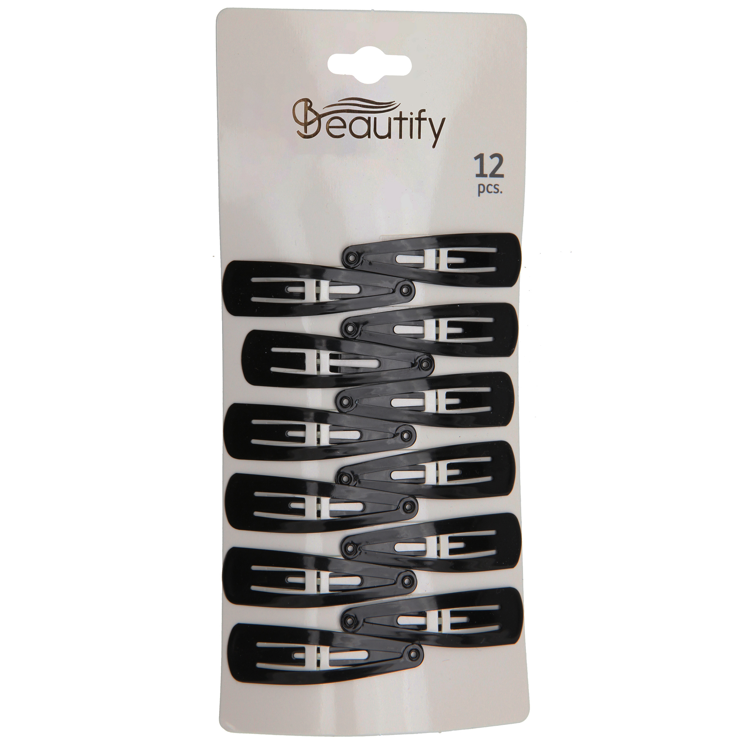 12pcs 4.8cm black powder coated snap clips