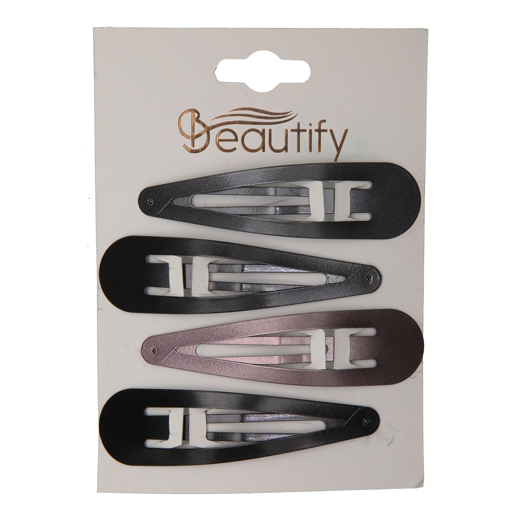 4 pc soft color snap clips