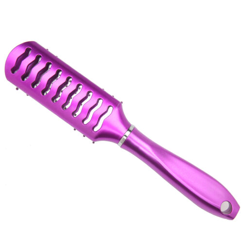 METALLIC HANDLE HAIR BRUSH MULTI-COLORS - Image 4