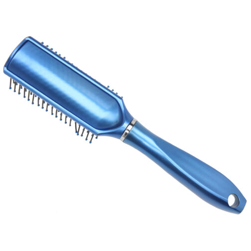 METALLIC HANDLE HAIR BRUSH MULTI-COLORS - Image 3