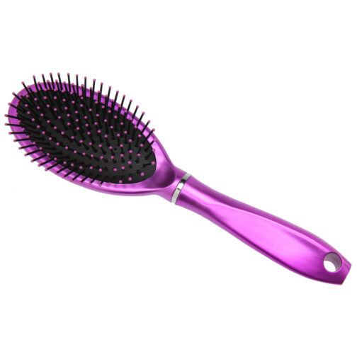 METALLIC HANDLE HAIR BRUSH MULTI-COLORS - Image 5