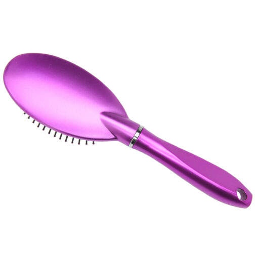METALLIC HANDLE HAIR BRUSH MULTI-COLORS - Image 4