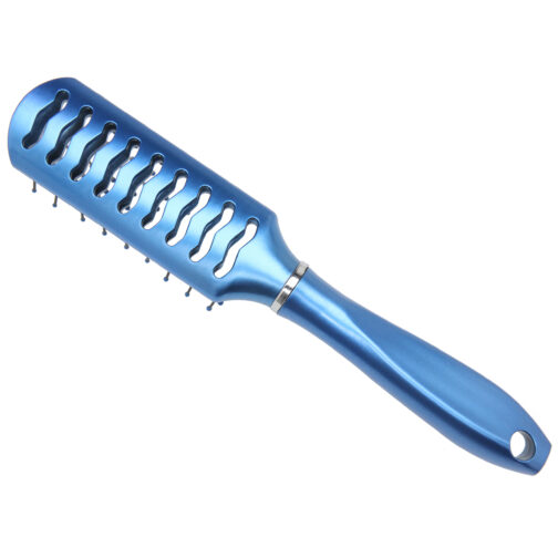 METALLIC HANDLE HAIR BRUSH MULTI-COLORS - Image 6