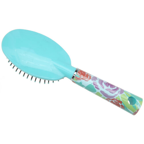 METALLIC HANDLE HAIR BRUSH MULTI-COLORS - Image 6
