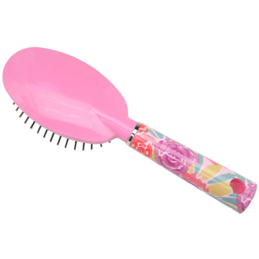 METALLIC HANDLE HAIR BRUSH MULTI-COLORS - Image 4