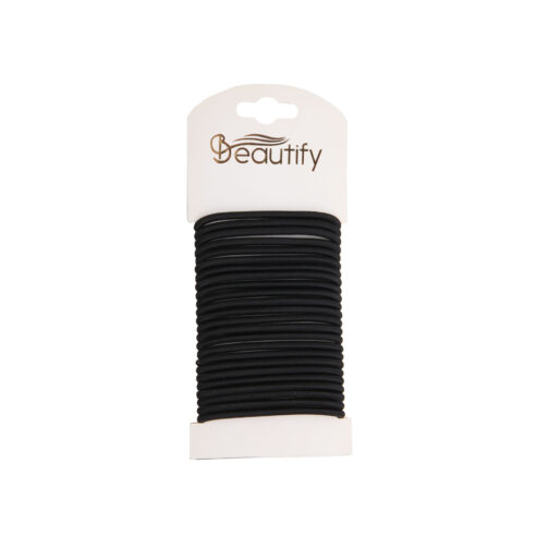 24PC BLACK ELASTICS