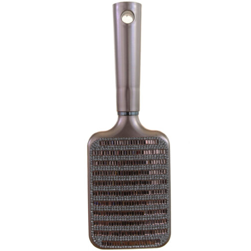 1PC SHINY PADDLE BRUSH WITH STONE - Image 4