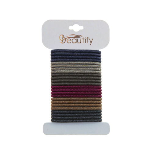24PC HEATHER ELASTICS