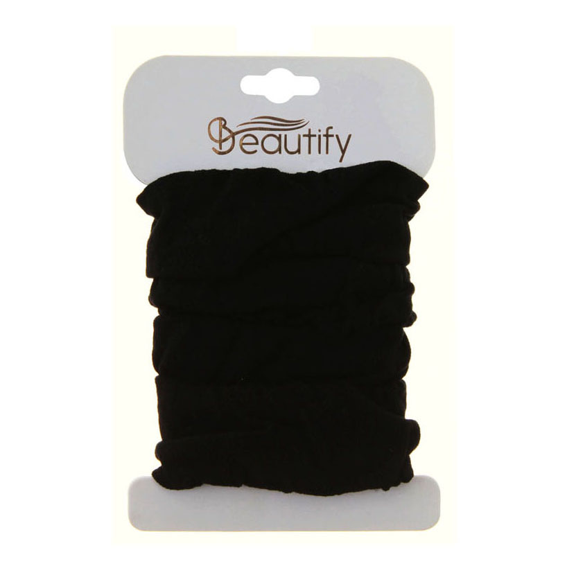 4PC BLACK NYLON TERRY PONYHOLDERS