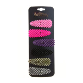 6PC COLORFUL  PEARL SNAP CLIPS