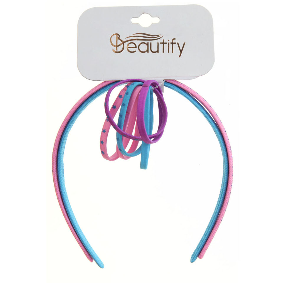 2PC HEADBANDS AND 6PC FLAT ELASTICS