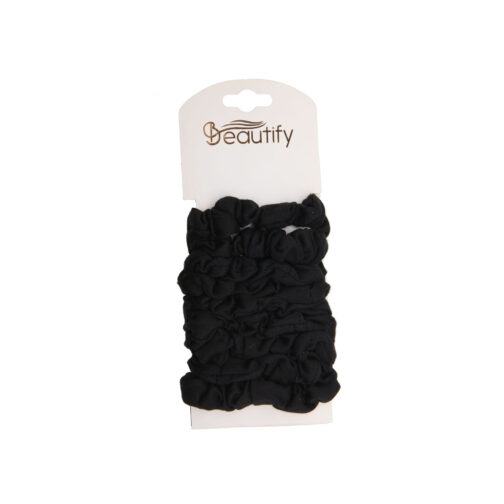 9PC BLACK SCRUNCHIES