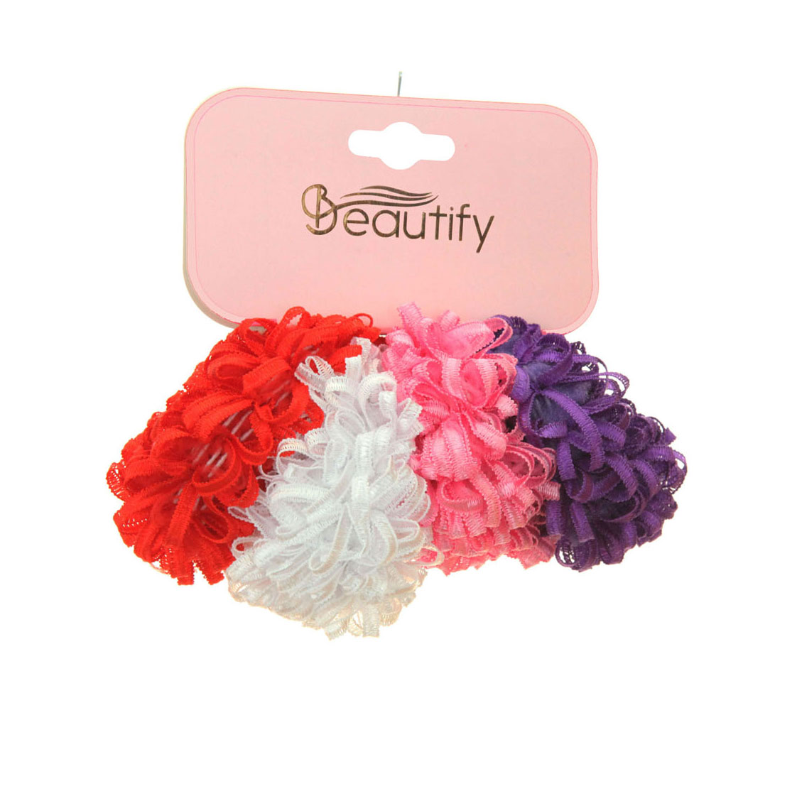 4PC FUZZY PLUSH SCRUNCHIES