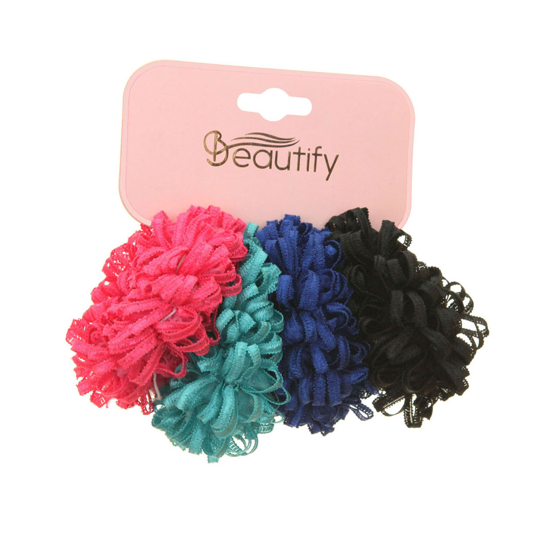 4PC FUZZY PLUSH SCRUNCHIES