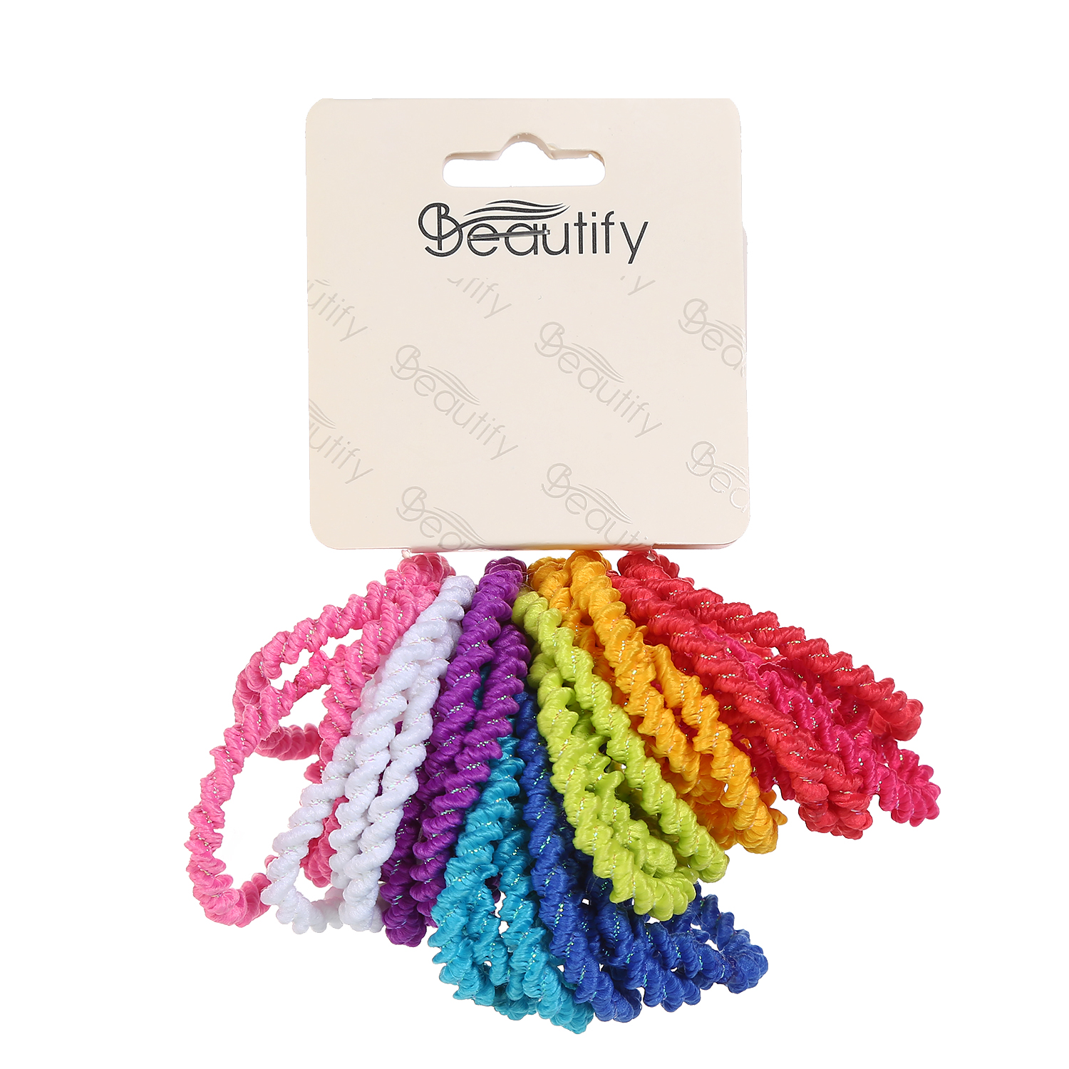 30 PC CLASP-FREE TWISTED ELASTICS WITH AB MYLAR