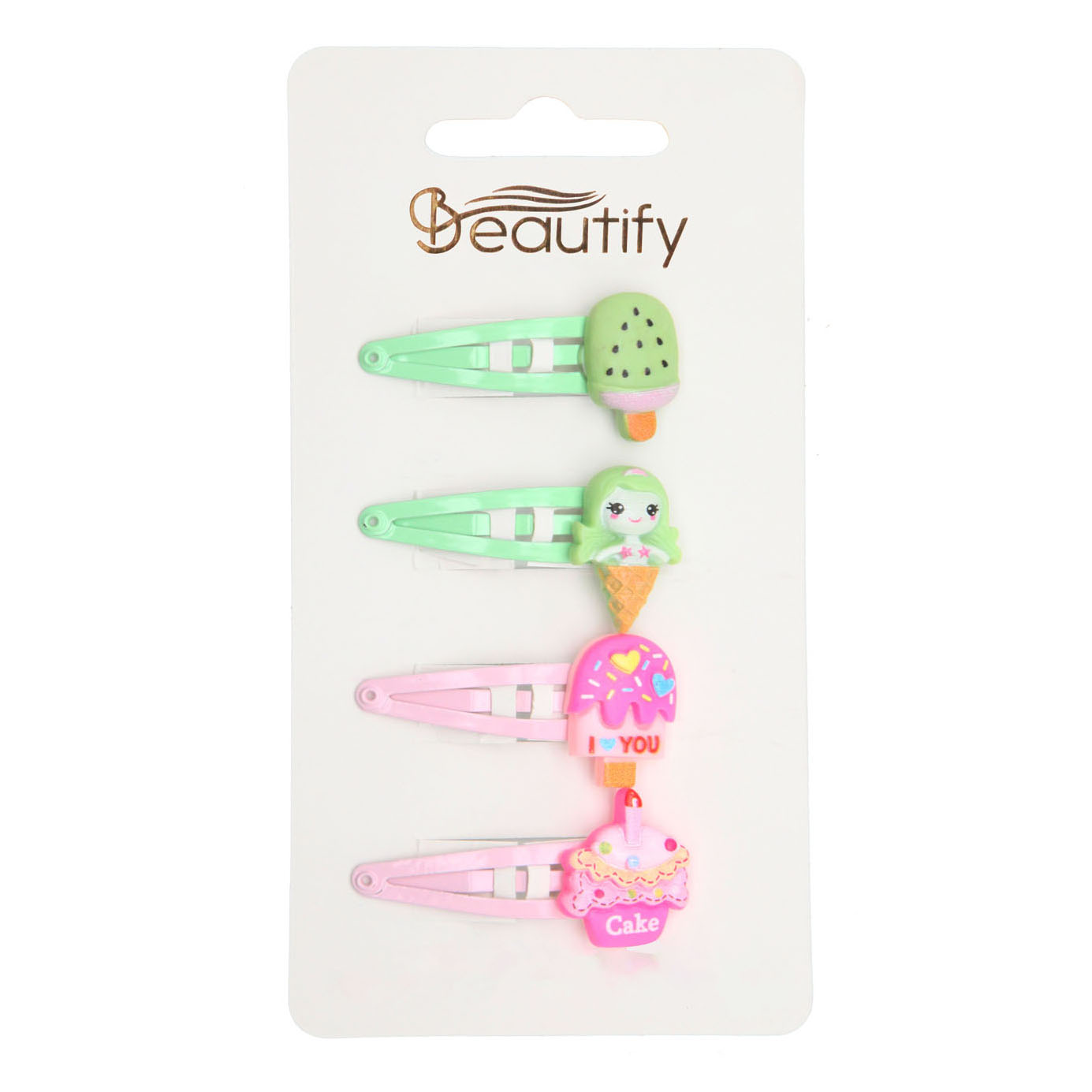 4PC SNAP CLIPS WITH CUTE ACCESSORIES